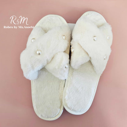 Pearl bridal slippers
