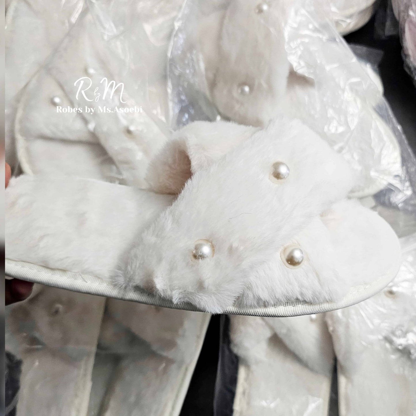 Pearl bridal slippers