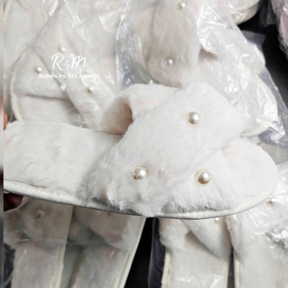Pearl bridal slippers